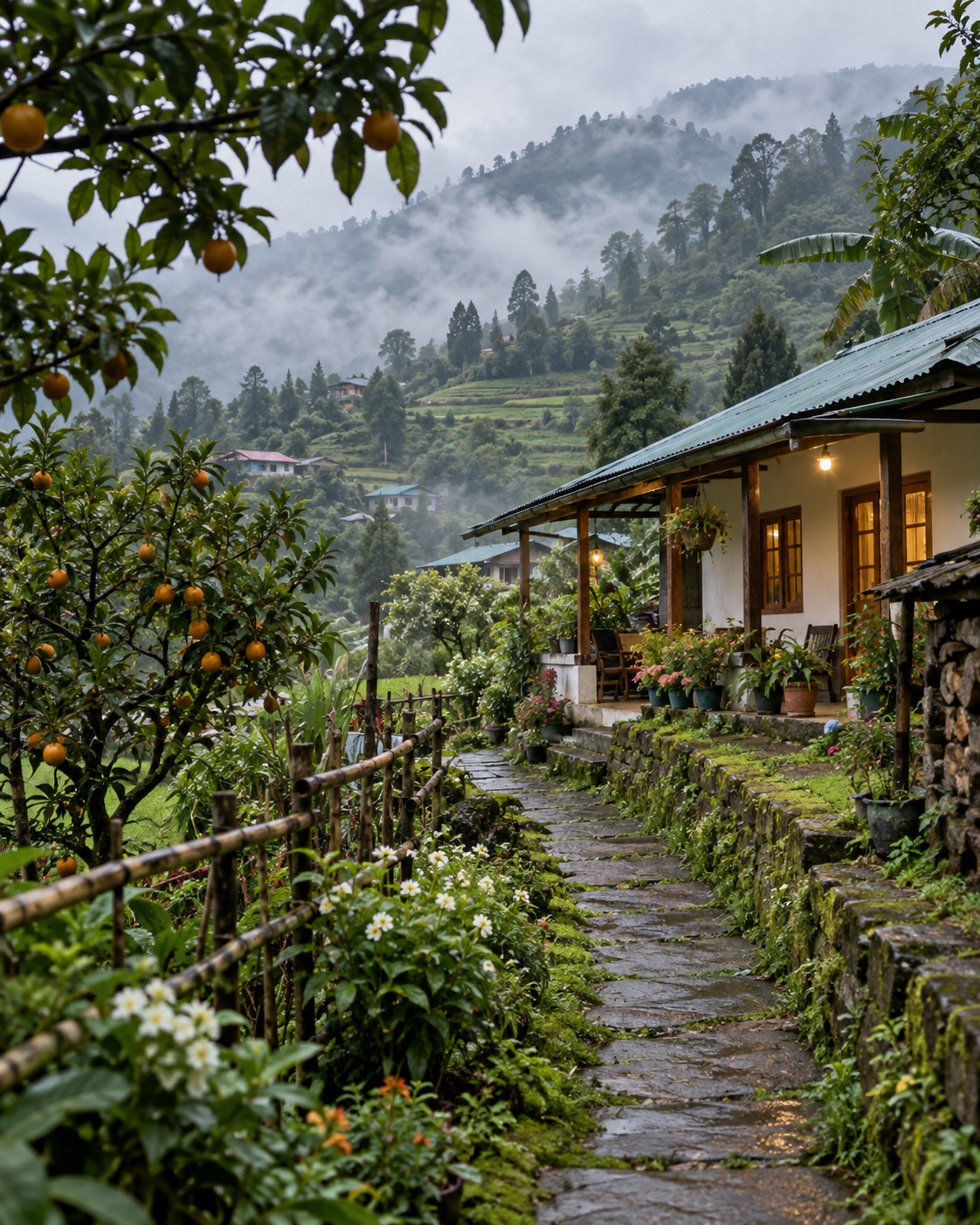 A quiet homestay in the misty Kalimpong hills